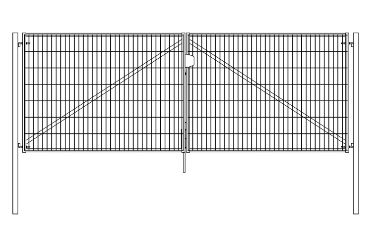 Ворота Light NoLock 2,03х4,0 RAL 6005